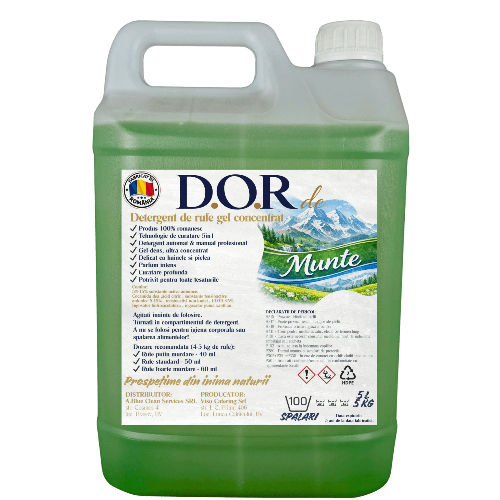 Detergent GEL pentru rufe 10L, Munte